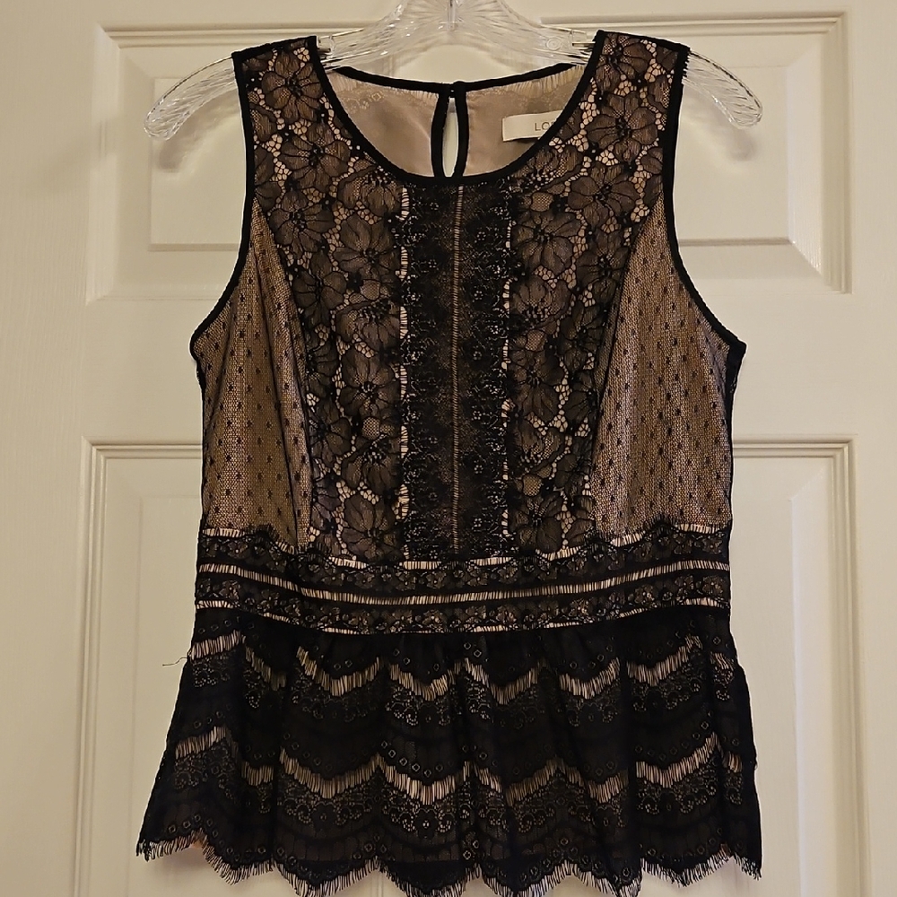 🌟LOFT Black Lace Detail Top🌟